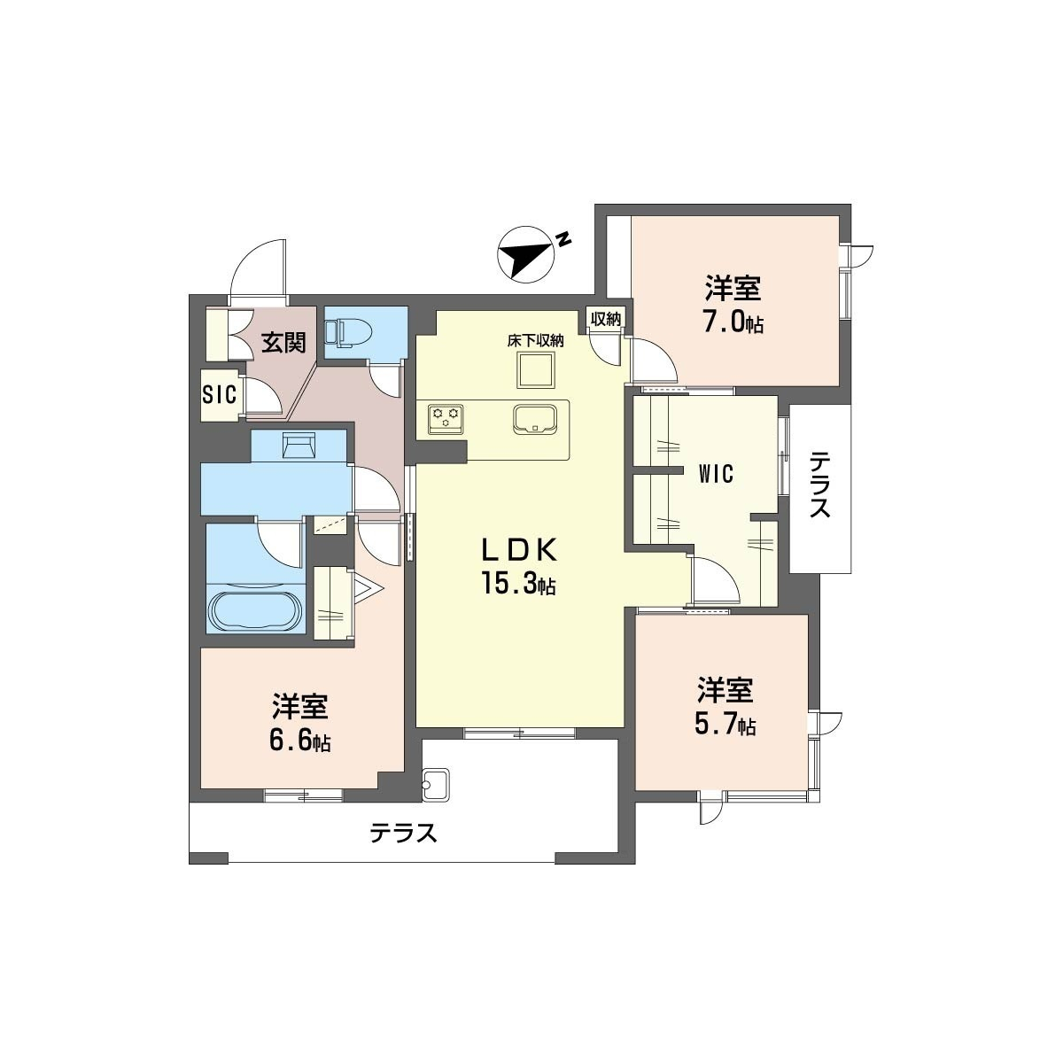 111号室 間取図